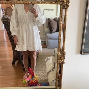 Anthropologie short white dress size small